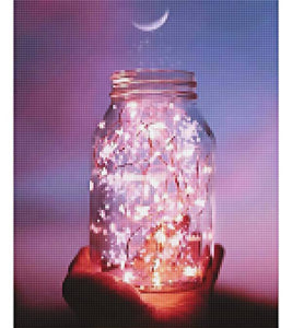 Fairy Lights In A Jar Paint with Diamonds - Art Providore