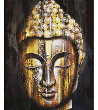 Load image into Gallery viewer, Golden Wood Buddha Paint with Diamonds - Art Providore