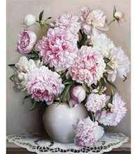 Load image into Gallery viewer, Pink Peony Paint with Diamonds - Art Providore