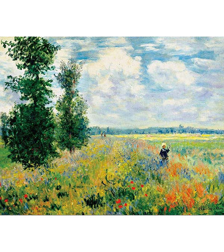 Poppy Fields near Argenteuil Paint with Diamonds - Claude Monet - Art Providore