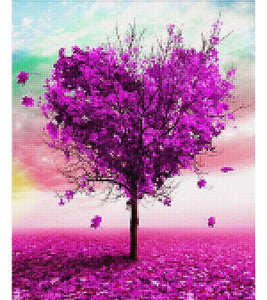 Purple Heart Tree Paint with Diamonds - Art Providore