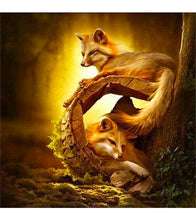 Load image into Gallery viewer, Red Foxes Paint with Diamonds - Art Providore