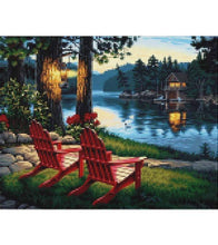 Load image into Gallery viewer, Relaxing Riverside Sunset Paint with Diamonds - Art Providore