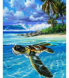 Sea Turtle Paint with Diamonds - Art Providore