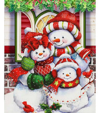 Load image into Gallery viewer, Snowman Family Paint with Diamonds - Art Providore