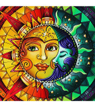 Load image into Gallery viewer, Sun and Moon Paint with Diamonds - Art Providore