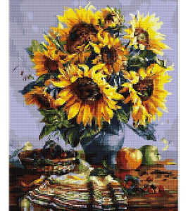 Sunflower Bouquet Paint with Diamonds - Art Providore