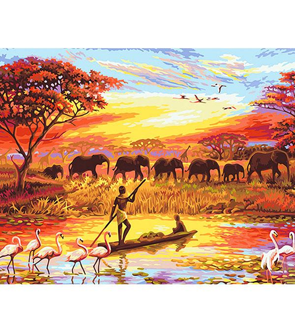 Sunset in Africa Paint with Diamonds - Art Providore