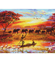 Load image into Gallery viewer, Sunset in Africa Paint with Diamonds - Art Providore