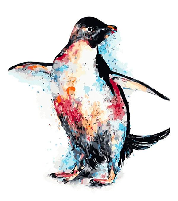 Watercolour Penguin Paint with Diamonds - Art Providore