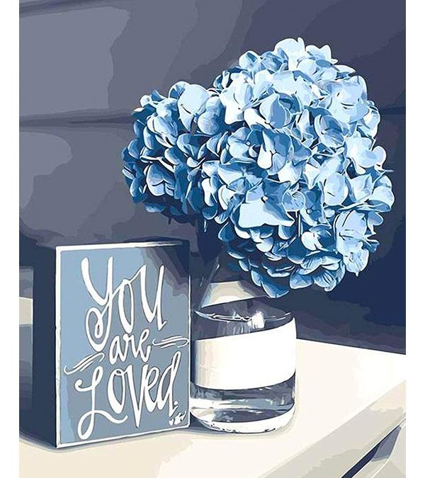 Blue Hydrangea Paint by Numbers - Art Providore