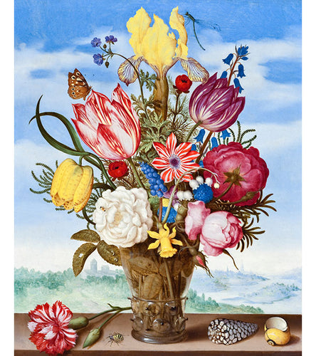 Bouquet of Flowers on a Ledge Paint by Numbers - Ambrosius Bosschaert - Art Providore