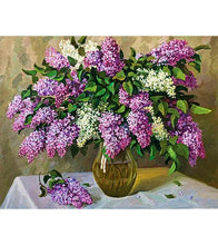 Load image into Gallery viewer, Decorative Lilac Flowers Paint by Numbers - Art Providore