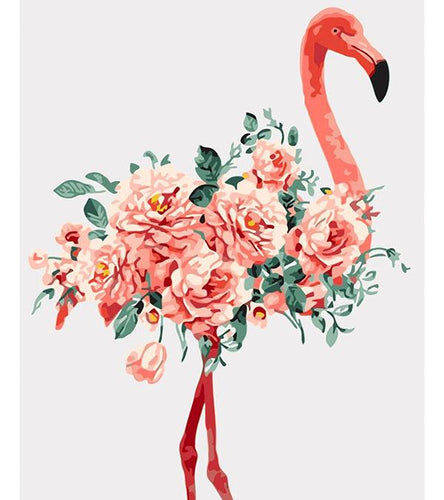 Floral Flamingo Paint by Numbers - Art Providore