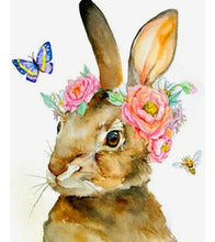 Load image into Gallery viewer, Floral Rabbit Paint by Numbers - Art Providore