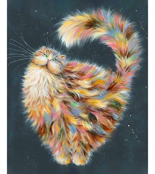 Fluffy Cat Paint by Numbers - Art Providore