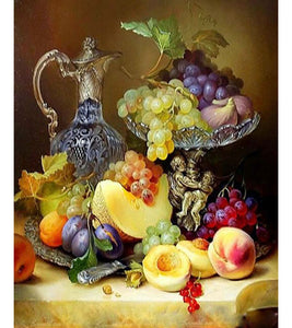 Fruits and Wine Paint by Numbers