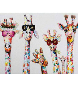 Giraffe Family Paint by Numbers - Art Providore