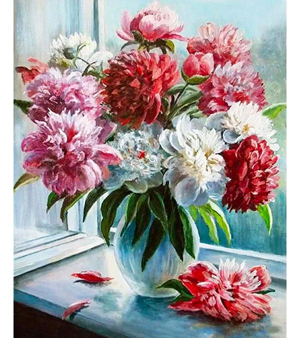 Peonies by the Window Paint by Numbers - Art Providore