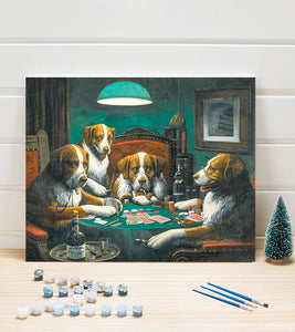 Poker Dogs Paint by Numbers - Cassius Marcellus Coolidge