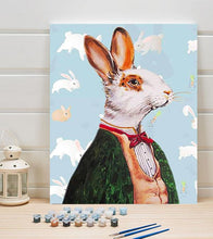 Load image into Gallery viewer, Rabbit in Suit Paint by Numbers - Art Providore
