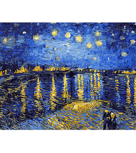 Starry Night over the Rhone Paint by Numbers - Vincent van Gogh - Art Providore