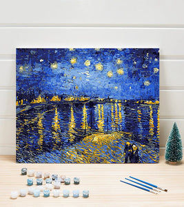 Starry Night over the Rhone Paint by Numbers - Vincent van Gogh - Art Providore