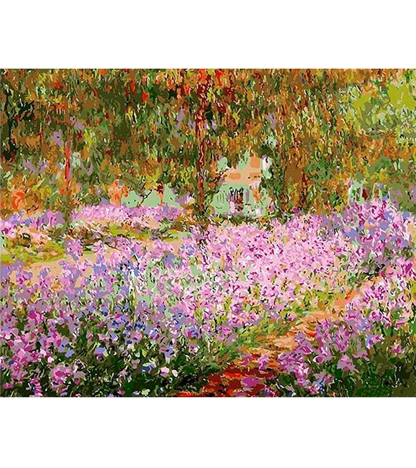 The Artist's Garden at Giverny Paint by Numbers - Claude Monet