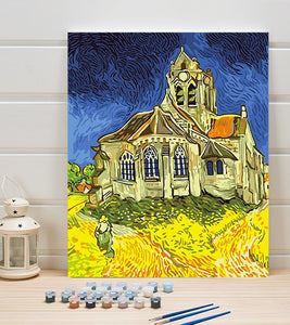 The Church at Auvers Paint by Numbers - Vincent van Gogh - Art Providore