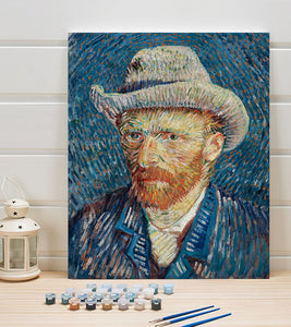 Self-Portrait with Grey Felt Hat Paint by Numbers - Vincent van Gogh - Art Providore