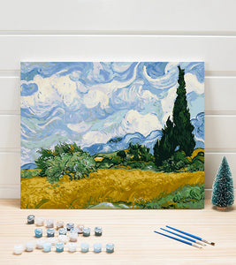 Wheat Field with Cypresses Paint by Numbers - Vincent van Gogh - Art Providore
