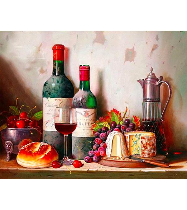 Wine and Cheese Paint by Numbers - Art Providore